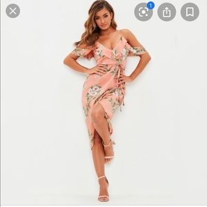 Misguided frill midi dress